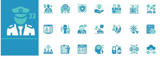 Cybersecurity Icon Pack Editable vectors for data protection, encryption, firewalls, threat detection, and online safety