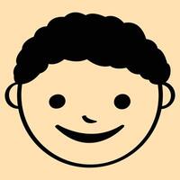 boy head illustration design vector