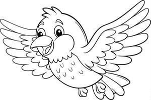 Illustration of A bird spreading its colorful wings, perfect for marine and aquatic themes, ideal for educational or artistic purposes. vector