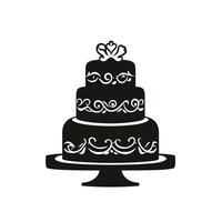 Luxurious Multi-Layer Wedding Cake with Details vector