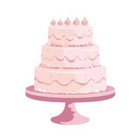 Artistic Wedding Cake with Elegant Features vector