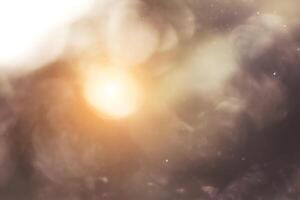 Blur background with sunlight and bokeh light. photo