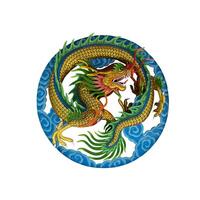 Close up dragon statue isolate on white with clipping path. photo