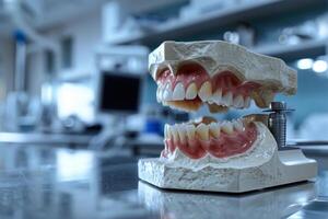 A model of a tooth with a tooth in it photo