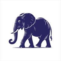 An elephant is standing in front of a white background vector
