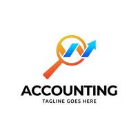 Accounting logo design template vector