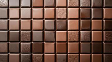 Delicious milk and dark chocolate bars creating a seamless pattern photo