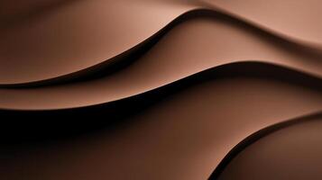Flowing brown waves creating an abstract and elegant design photo