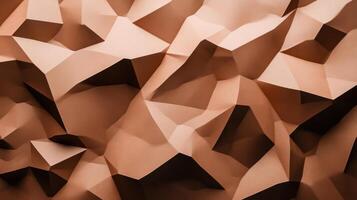 Light brown low poly background creating abstract geometric surface photo