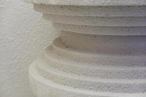 Abstract White Curved Lines concrete. modern building in minimal style photo