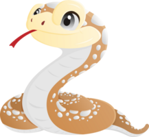 pequeno serpente personagem desenho animado fofa ilustração png