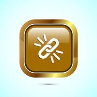 Durable icon design illustration, Durable logo badge for product design element. Gold Color Square Button Design vector