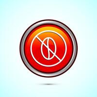 Caffeine free icon design illustration, No caffeine badge, sticker label design. Orange Color Round Button Design vector