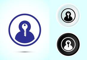 User profile login icon design illustration. Access authentication icon vector