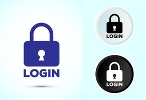 Access authentication icon vector