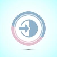 User profile login icon design illustration. Access authentication icon. Pastel Color Button Design vector