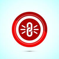 Durable icon design illustration, Durable logo badge for product design element. Red Color Button Design vector