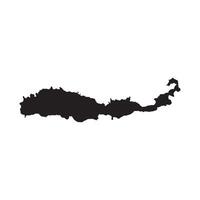 Flores Island Map Icon vector