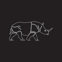 Rhino icon Design vector