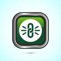 Durable icon design illustration, Durable logo badge for product design element. Green Color Square Button Design vector