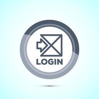 User profile login icon design illustration. Access authentication icon. Gray Color Button Design vector