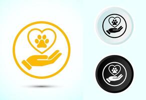 Pet friendly icon design, Animal friendly label, badge, sign, symbol, vector