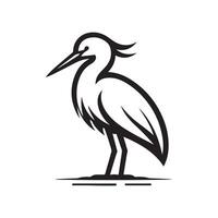 Little Egret Silhouette Vectors for Nature-Themed Invitations and Events