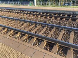 Railroad. Rails. Sunny day photo