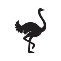 Elegant Ostrich Silhouette Vectors Illustrations for Safari Graphics