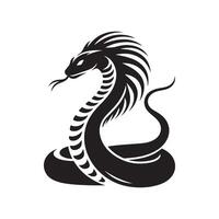 Timeless King Cobra Silhouette Vectors for Versatile Designs