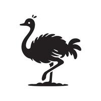 Versatile Ostrich Silhouette Vectors for Creative Digital Art Projects