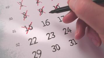 A structured calendar with marked dates emphasizes the importance of time management and organization photo