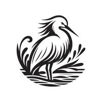 Little Egret Silhouette Vectors for Zoo, Animal Parks, and Nature Graphics