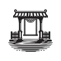 Download Unique Swing Gate Silhouette Vectors for Web Graphics