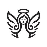 Stylized Angel Silhouette Vectors for Religious and Devotional Artwork