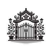 Premium Security Gate Silhouette Vectors Pack for Professional Use