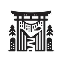 High-Quality Swing Gate Silhouette Vectors for DIY Projects