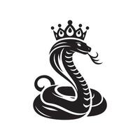 King Cobra Silhouettes for Reptile and Snake-Themed Illustrations vector