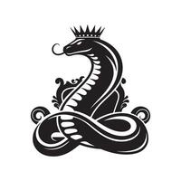 King Cobra Silhouettes for Branding and Logo Creation vector