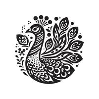 Peafowl Silhouette Vectors Perfect for Digital Media and Print Graphics
