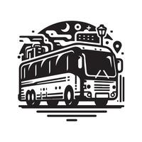 Charter Bus Silhouettes for High-Quality Graphic Design Projects vector