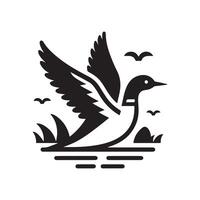High-Resolution Common Loon Silhouette Vectors for Professional Artwork