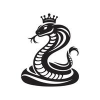 Elegant King Cobra Silhouette Vectors for Nature and Wildlife Designs