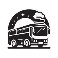 Professional Charter Bus Silhouettes for Travel Marketing Projects vector