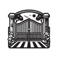 Download Driveway Gate Silhouettes for Your Next Big Project vector