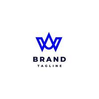 Simple Water Initial W Letter Lines Logo Design. W Letter Lines Logo Design With Water Drops In The Middle. vector