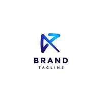 Arrow Up Icon Initial AR Letter Logo Design. Arrow Line Combination Letters A and R Logo Design. vector