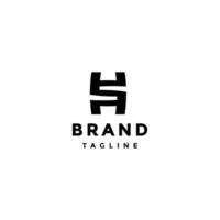Simple Initial S Above H Letter Logo Design. Simple Initial SH or HS Letter Logo Design. vector