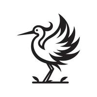 Creative Little Egret Silhouette Vectors for Art, Collages, and Projects