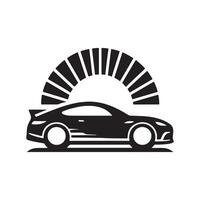 Stylized Coupe Car Silhouette Vectors for Creative Car Graphics